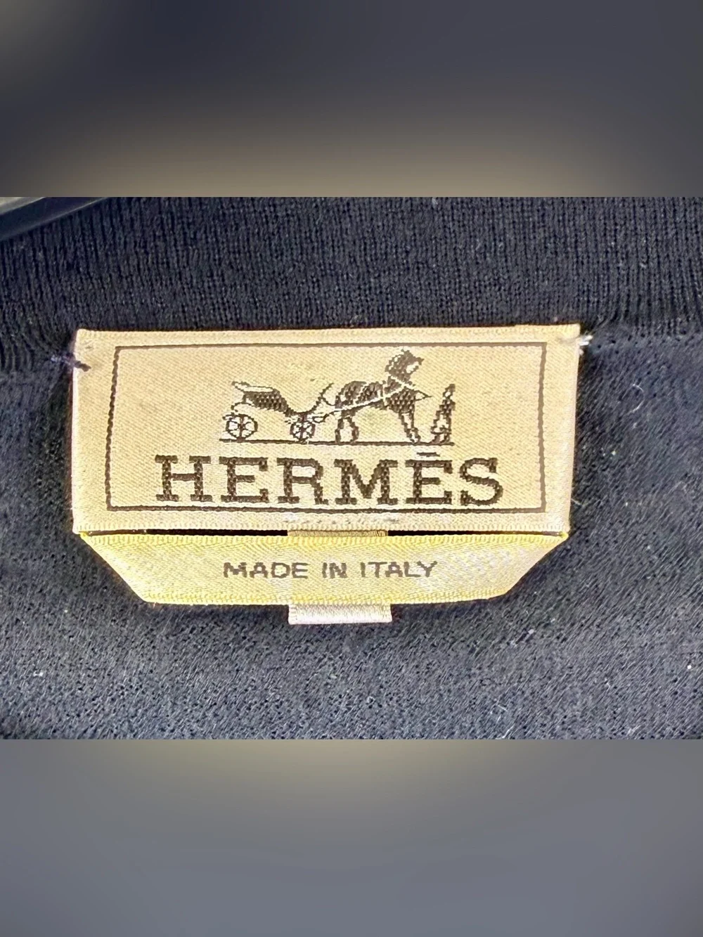 HERMES CREWNECK COLOR-BLOCK WOOL KNIT SWEATER - Picture 4 of 6